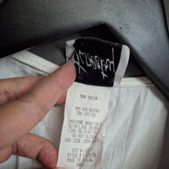 Vintage Tapestry Made in USA Womens American Flag Top T-Shirt Vest Attached - Picture 7 of 15